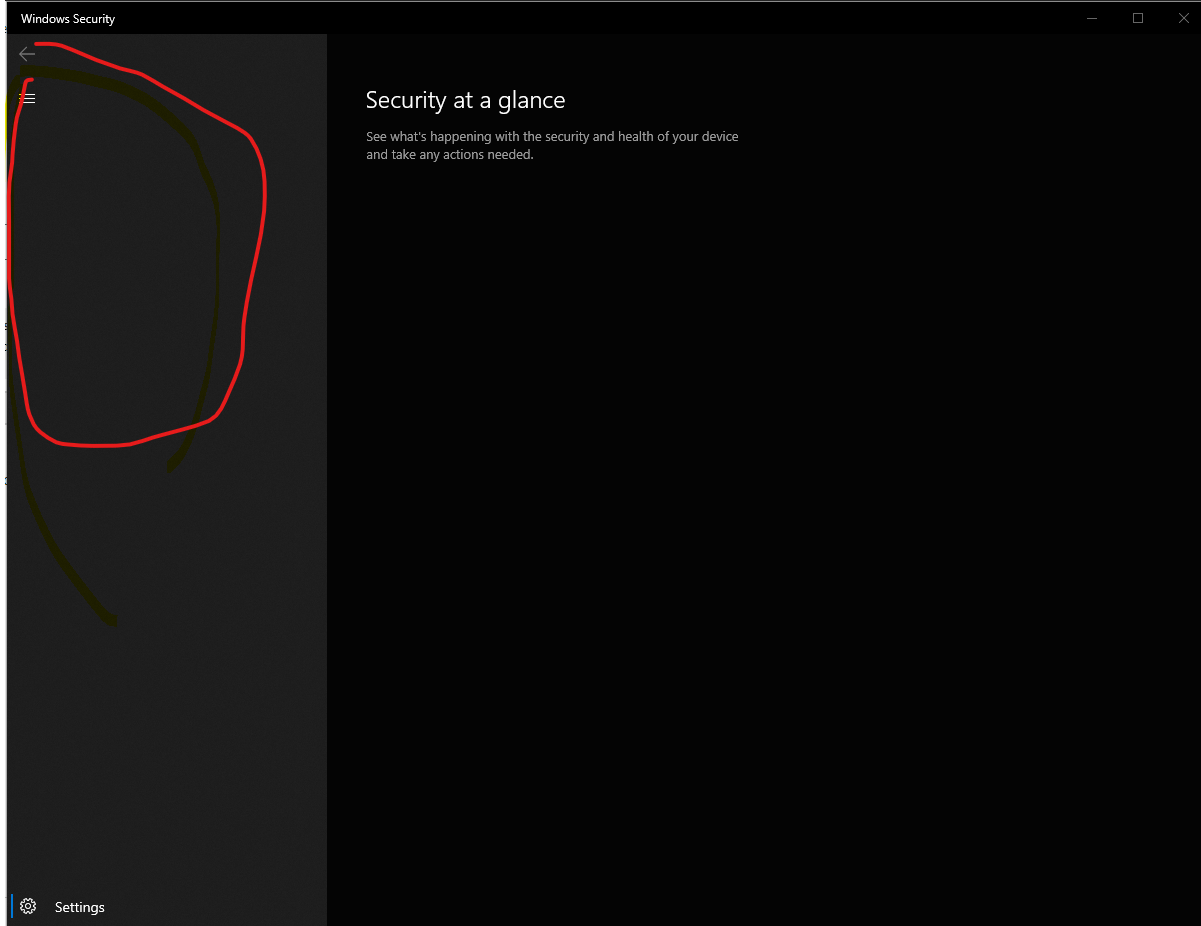 Windows security shows empty screen microsoft community