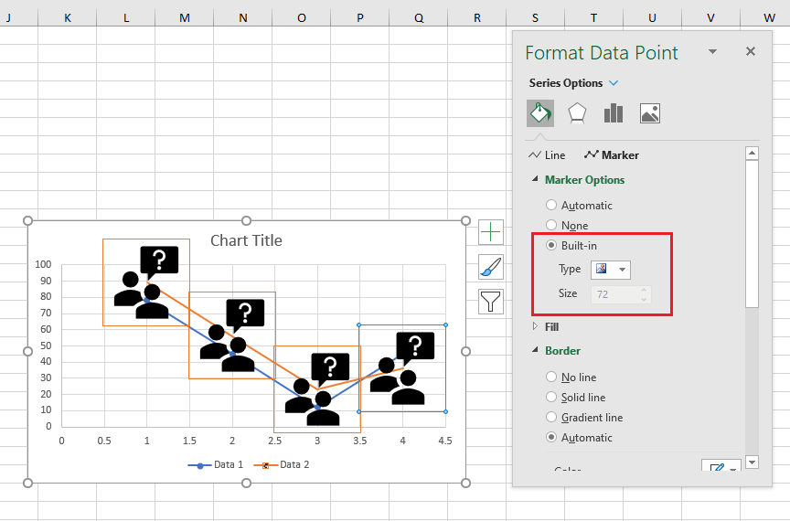 How to Insert Picture Chart Markers in Excel 