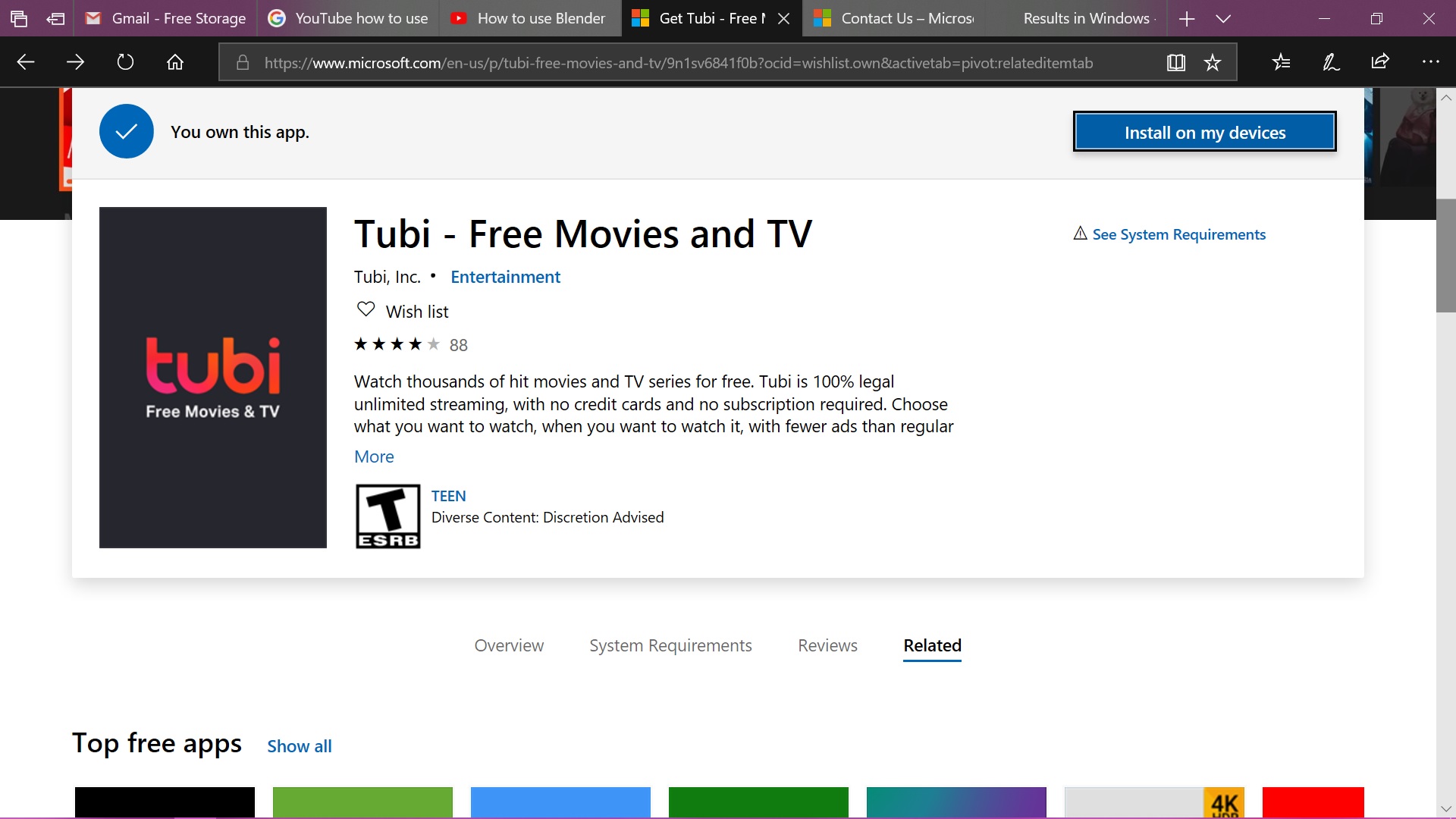 Tubi Free Tv Movies Microsoft Community