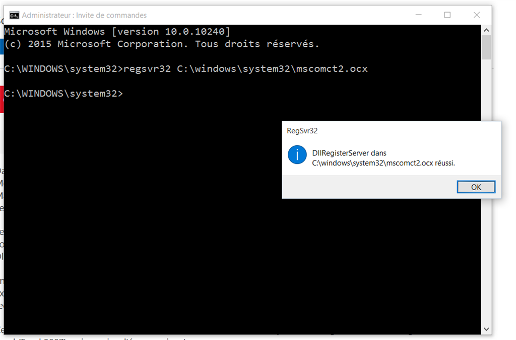 Как mscomct2 ocx установить в windows 10
