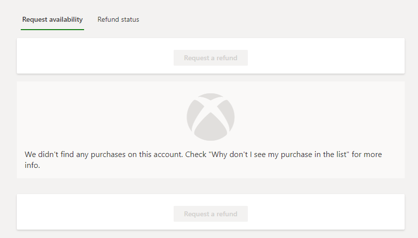 Refund xbox hot sale store purchase