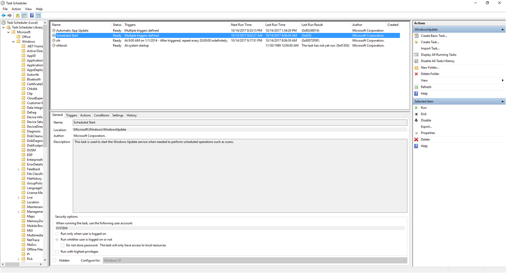 Deleted a Windows Update Task in the Task Scheduler- Help? - Microsoft  Community