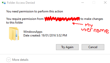 How do i give myself permission to delete a file Help I Need Permission From Myself To Delete Windows Apps Microsoft Community