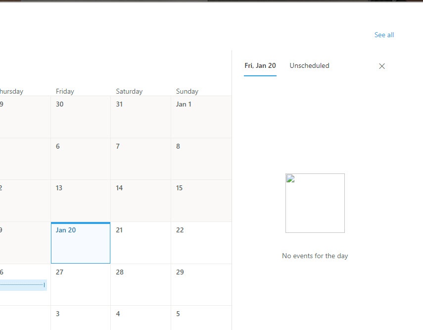SharePoint List Calendar View The No Events image not displaying