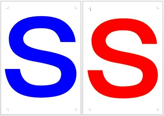 サイズの用紙に S の一文字を用紙いっぱいに描きたい Microsoft コミュニティ