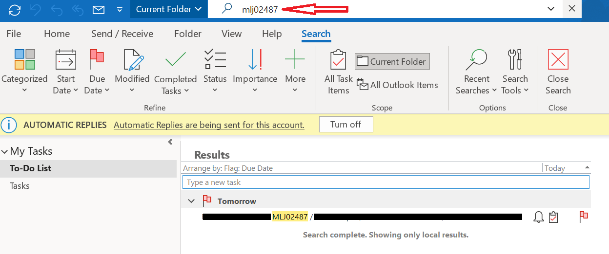 Searching On To Do Task On Outlook 365 App Is Not Working Properly ...