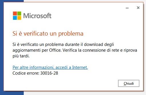 Microsoft office код ошибки 30016 27