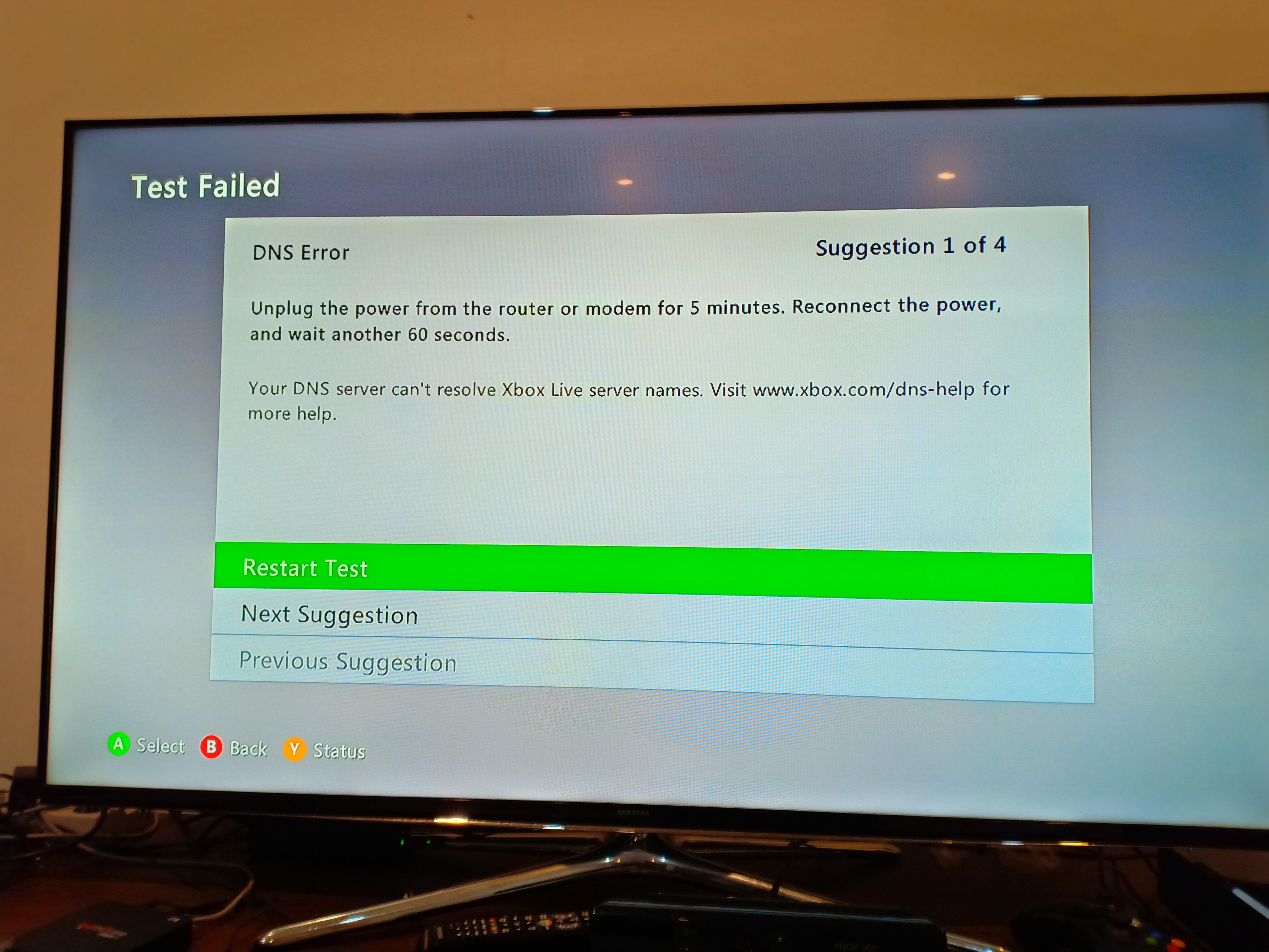 why wont my xbox 360 connect to the internet