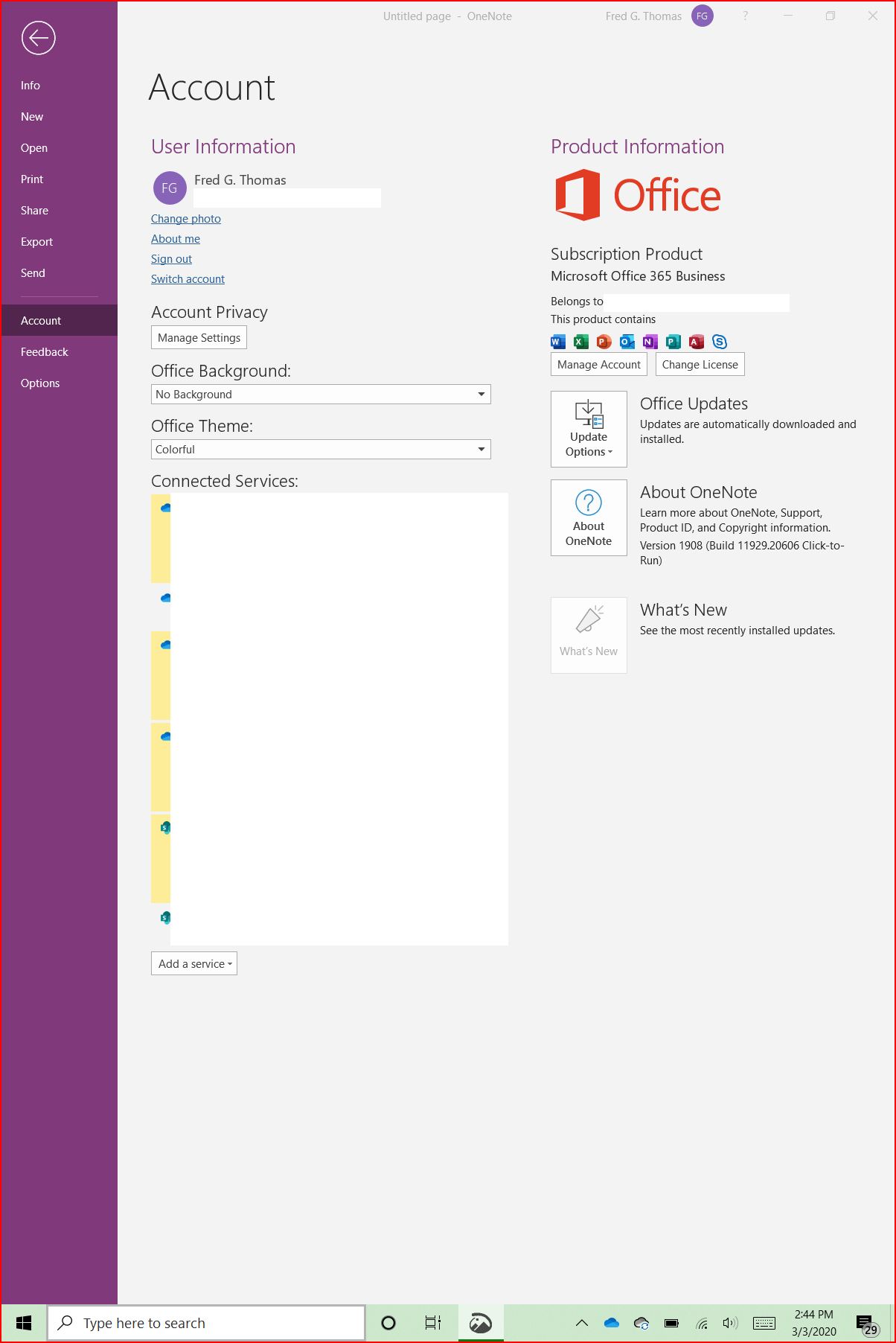 Onenote Account Issue S Microsoft Community