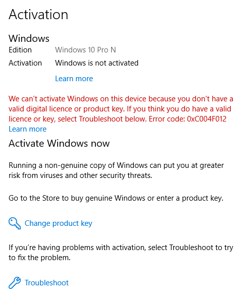 Windows Is No Longer Activated Microsoft Community