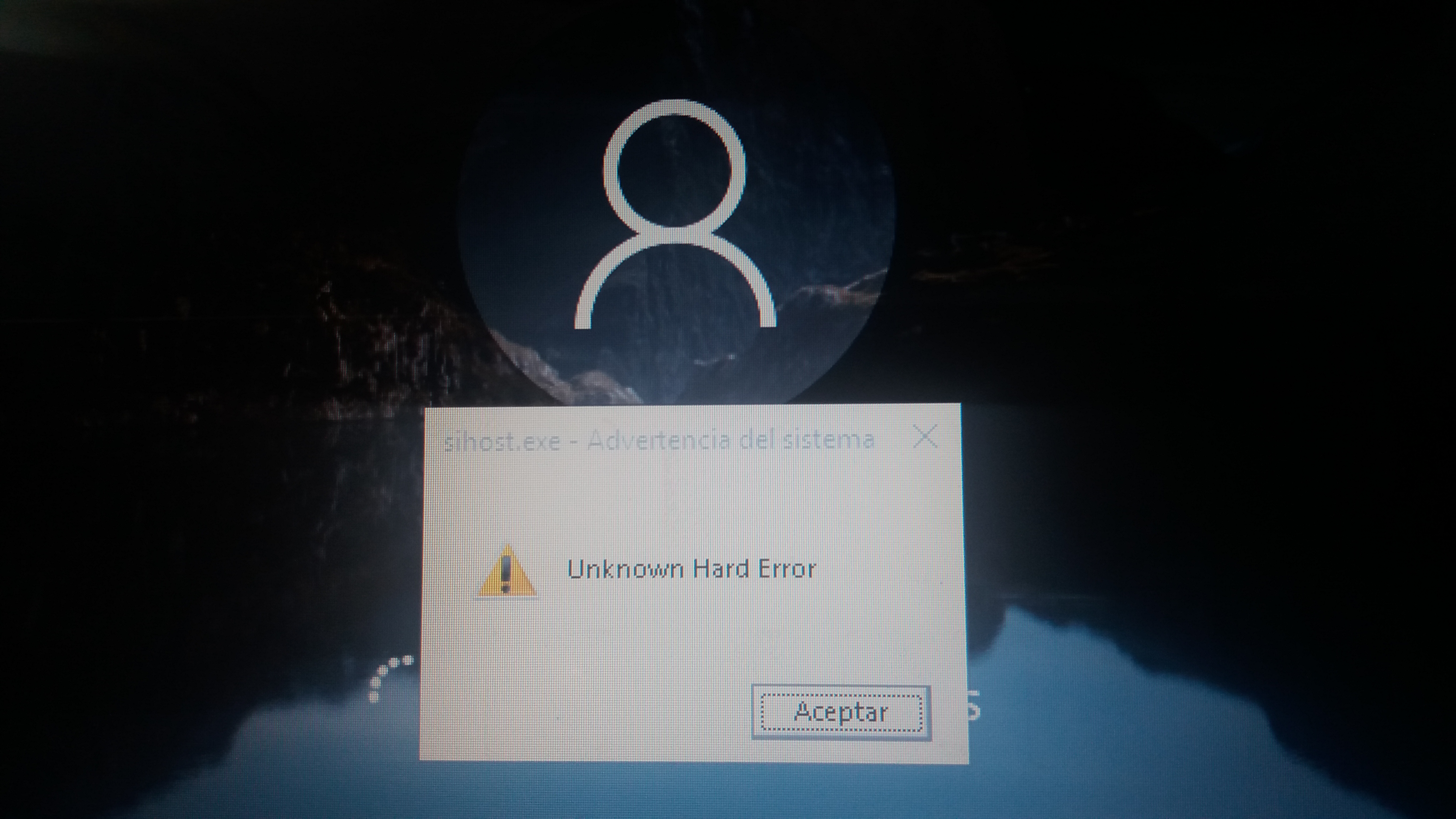 Unknown hard error что делать виндовс 10