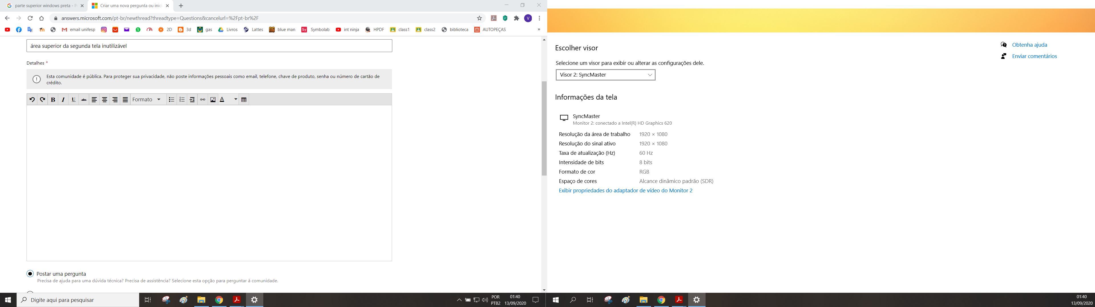 Tela dividida em vídeos, no Windows 10 - Microsoft Community