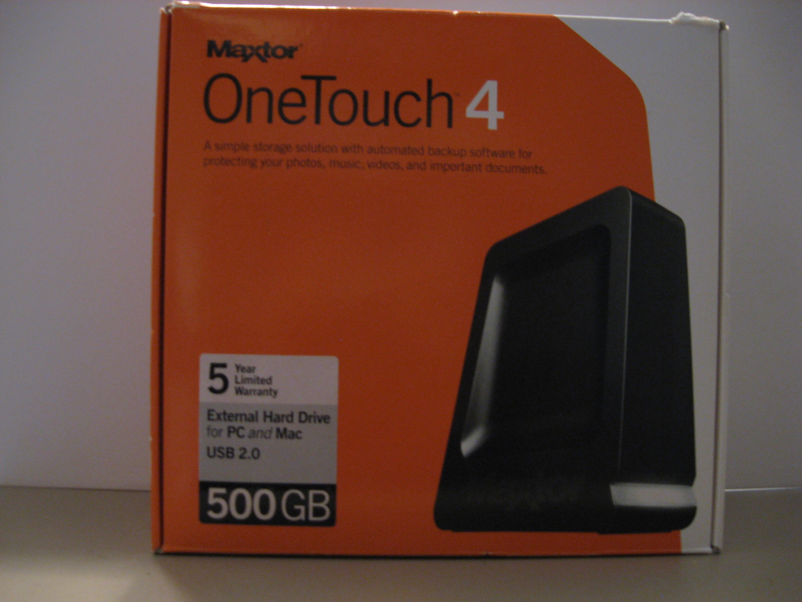 Maxtor 500 GB OneTouch 4 External Hard store Drive For PC & MAC New See All Pics