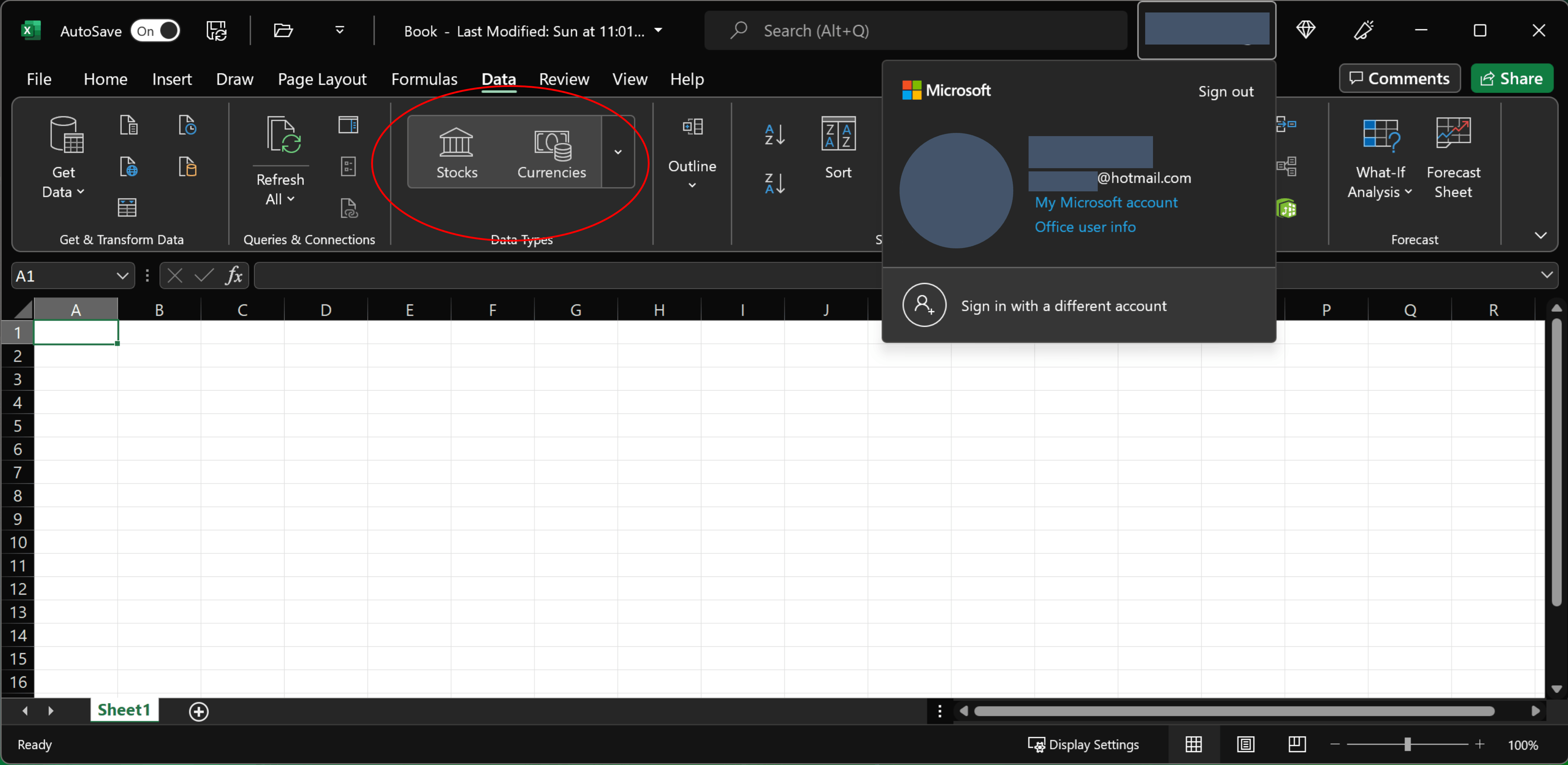 Excel Linked Data Types missing when using multiple Microsoft 365 ...