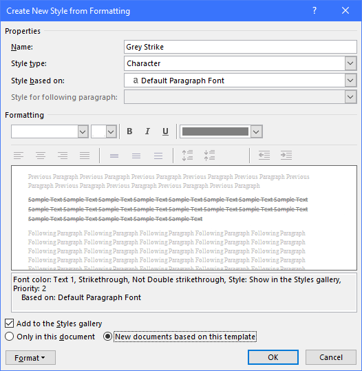 Conditional Formatting in Word - strikethrough - Microsoft Community