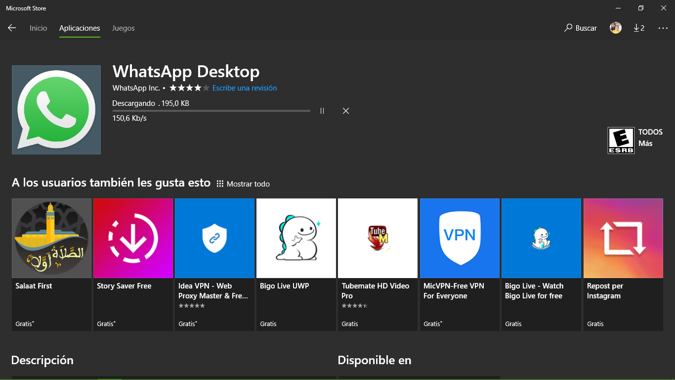  Windows 10 No puedo descargar aplicaciones de la 