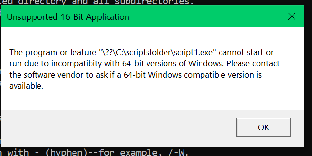 Writing executable script in Windows 10 : Ask the system questions