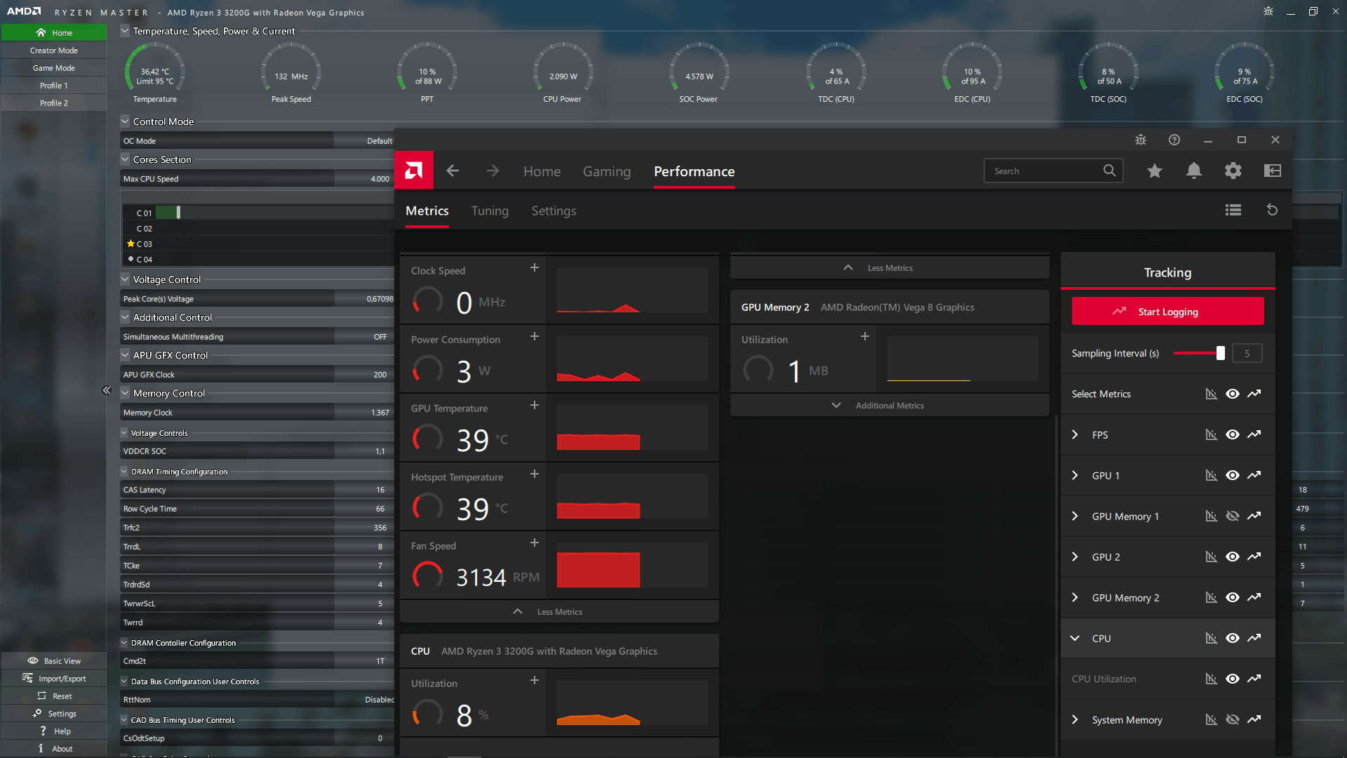 CPU METRIC MISSING from AMD ADRENALINE SOFTWARE caused by GOOGLE