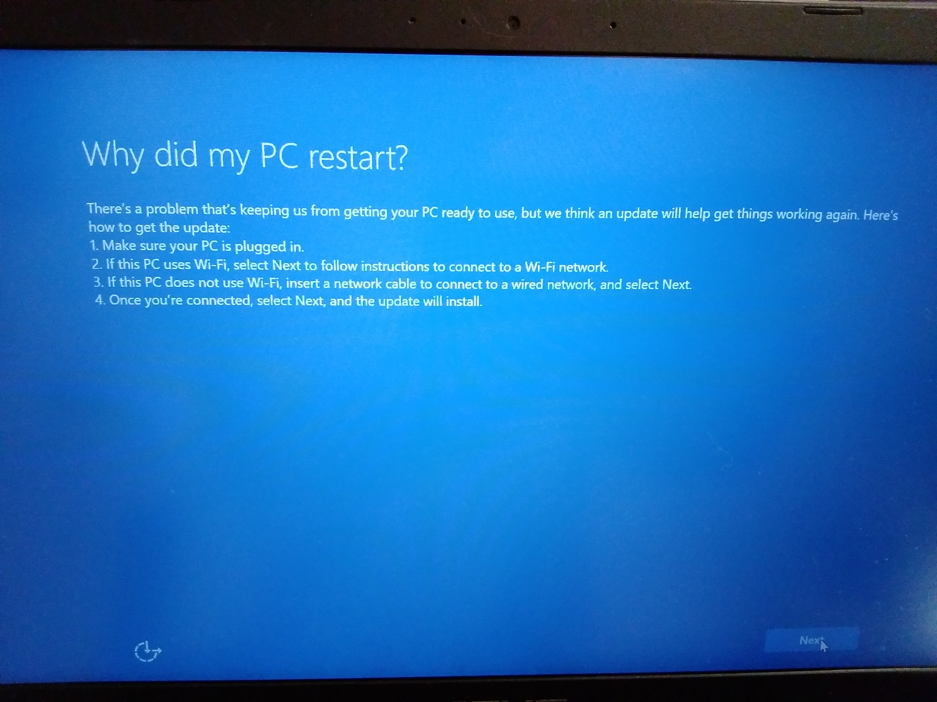 windows20 error factory reset - Microsoft Community