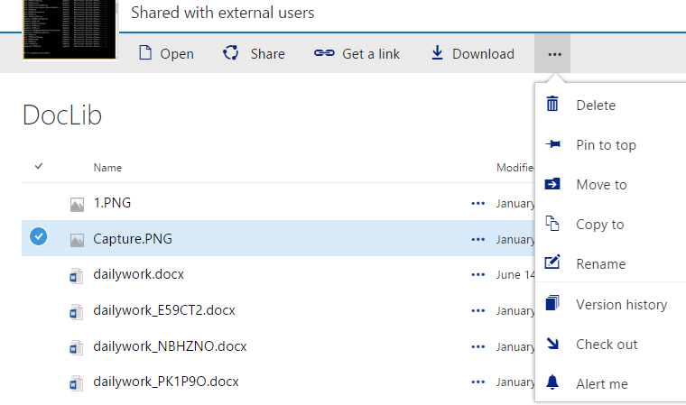 Copy or move folders in sharepoint office 365 for business 