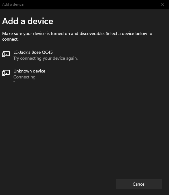 Bose headphones not connecting to windows 10 hot sale