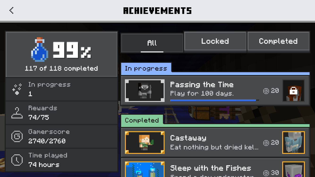 Minecraft (iOS) Achievements
