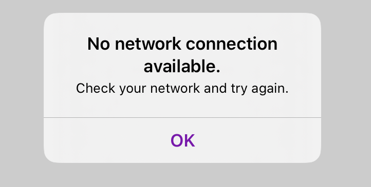 why do i get no network connection