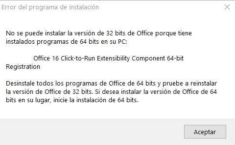 Office 365: No puedo instalar versión de 64 bits - Microsoft Community