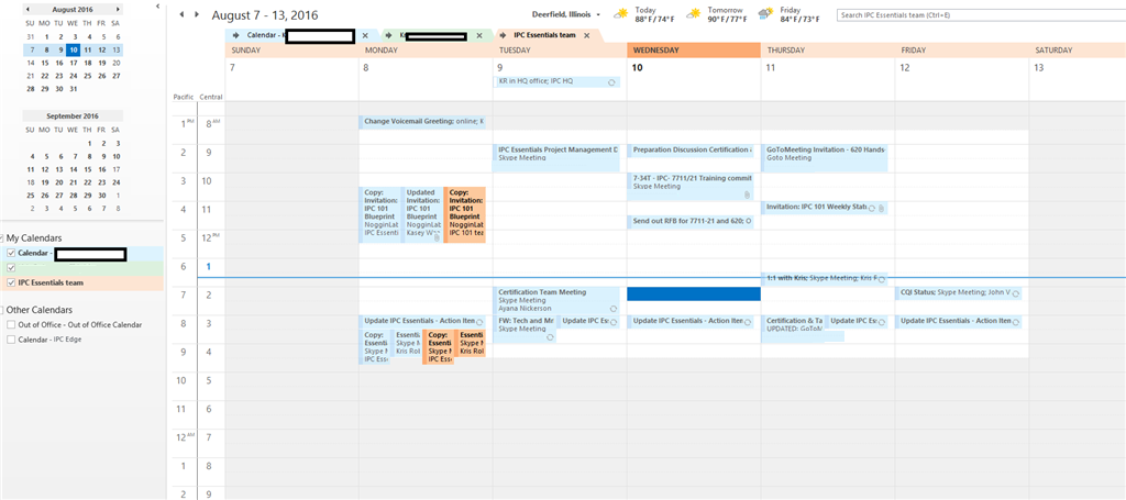 Outlook 2016 calendar overlay setting not sticking Microsoft Community