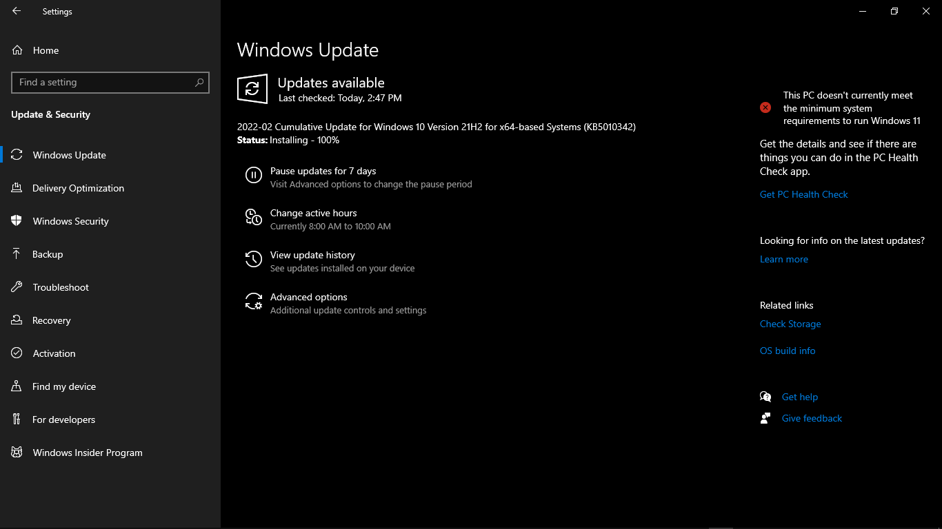 CUMULATIVE UPDATE FOR WINDOWS 10 VERSION 21H2 FOR X64-BASED SYSTEM ...