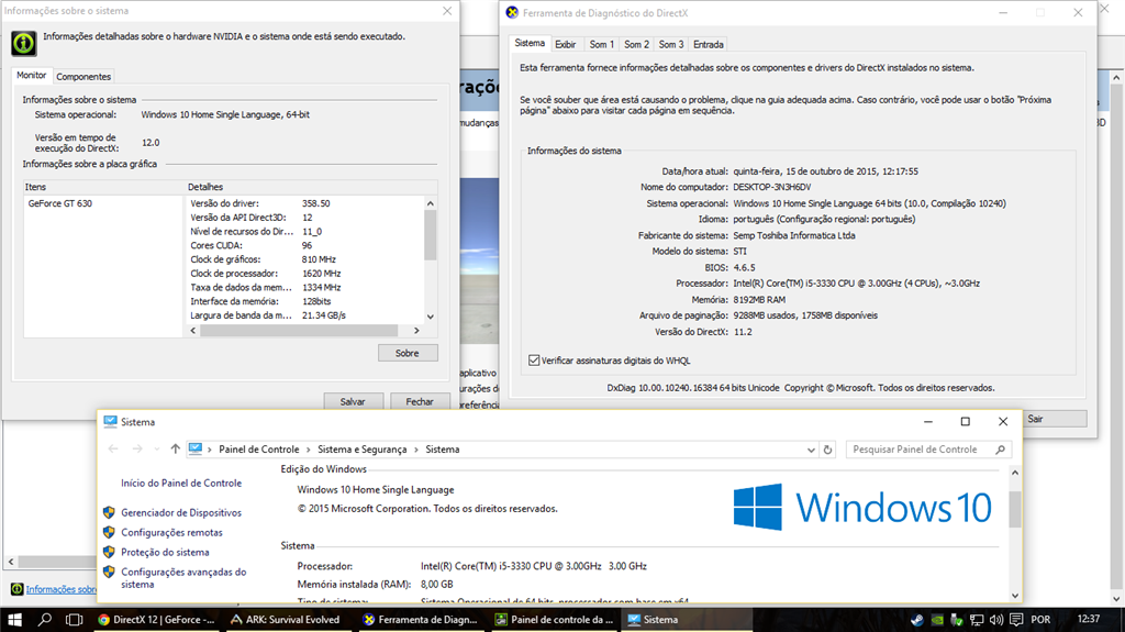 Sem DirectX 12 na atualização do Windows 10 - Microsoft Community