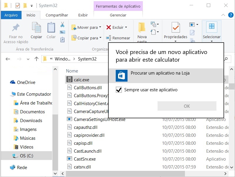 Calc.exe não no Windows - Microsoft Community