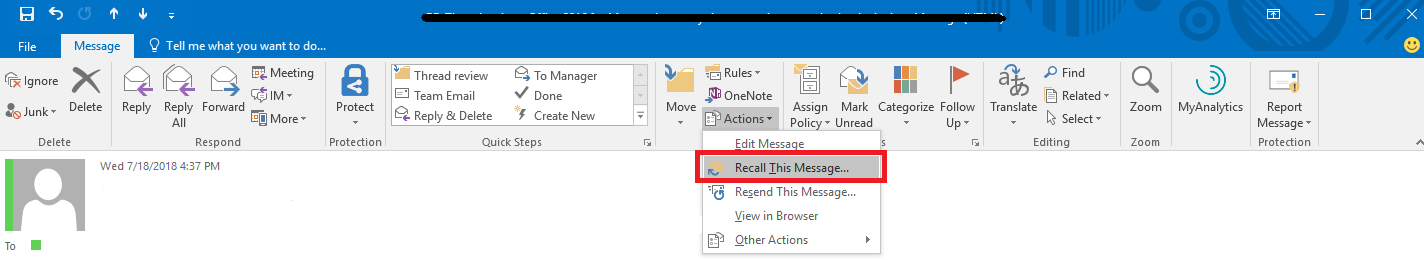 How To Recall An Email In Outlook