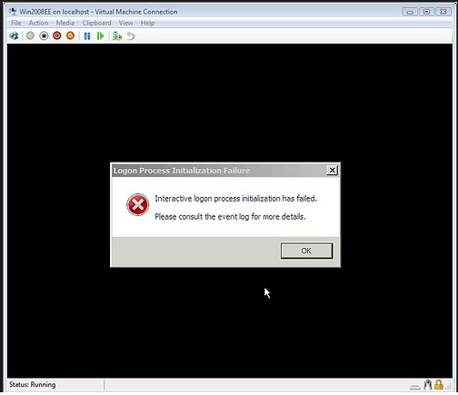 Interactive Logon Failed Windows 7