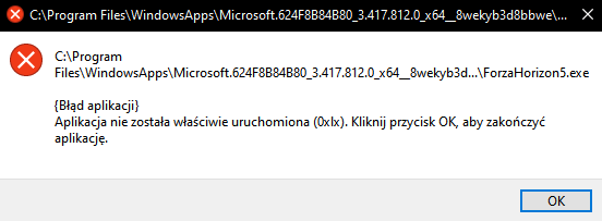 Forza Horizon 5 Aplikacja Nie Została Właściwie Uruchomiona - Microsoft ...