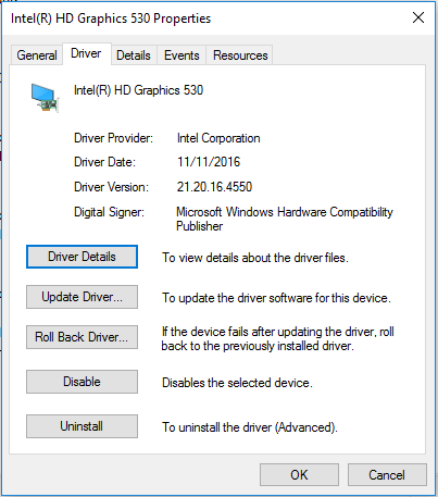 microsoft video driver update