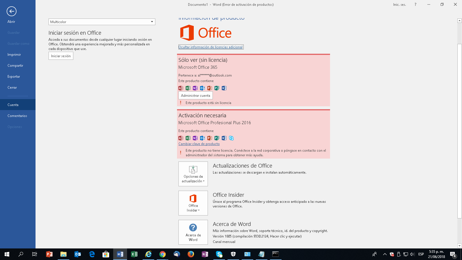 Office 365 → Activación de servicio - Microsoft Community