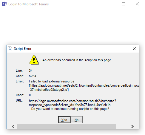 Microsoft Teams Java Script Error Microsoft Community