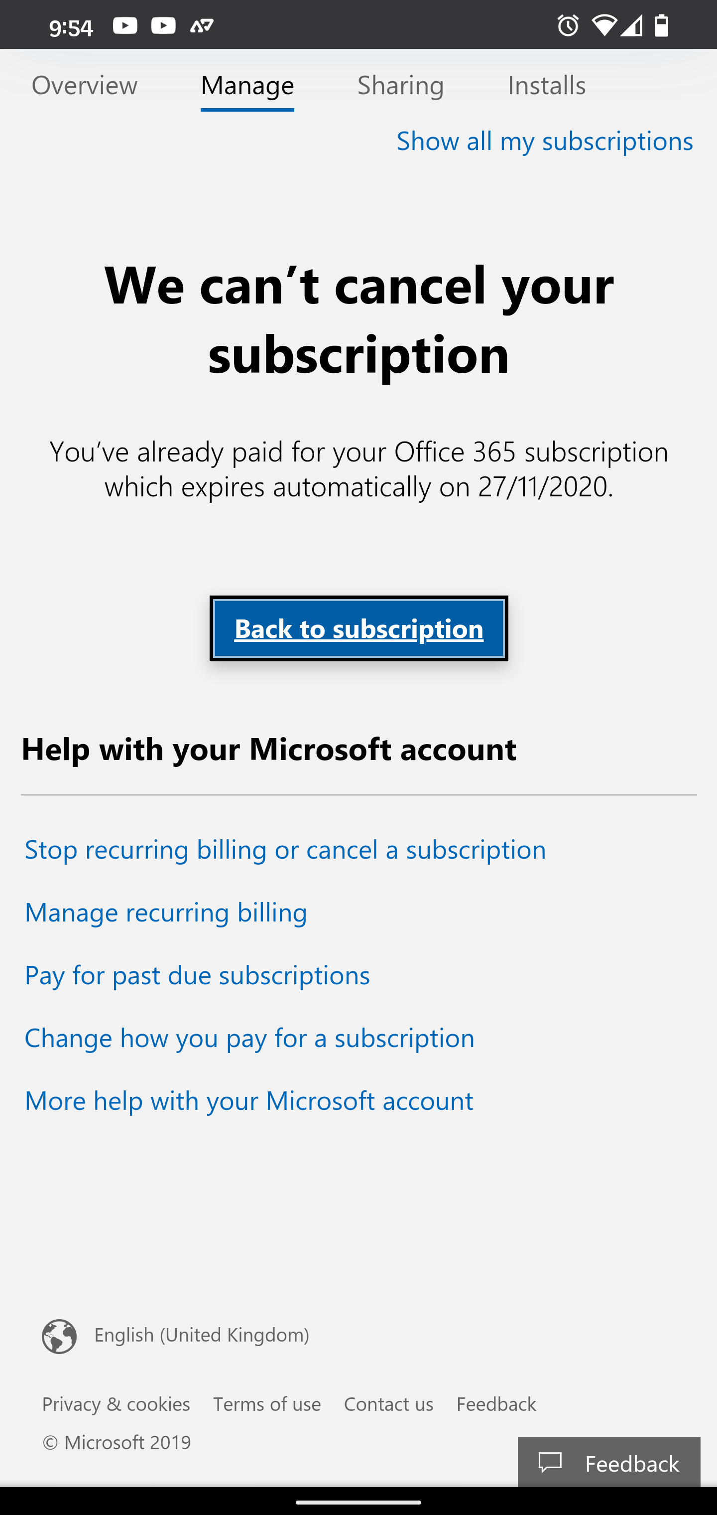 Subscription Cancellation And Refund - Microsoft Community