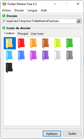Dossier personnalisé - Dossier couleurs
