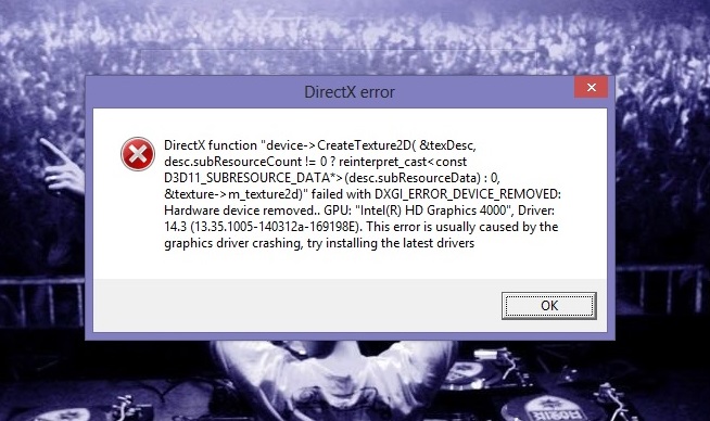 Nfs payback ошибка directx error