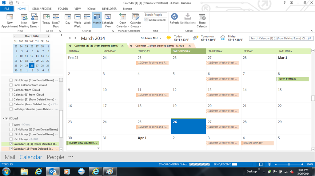 Outlook 2013: Primary calendar can't be found - Microsoft Community