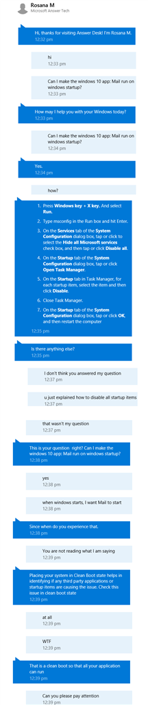 Microsoft Answer Desk not Answering - Microsoft Community