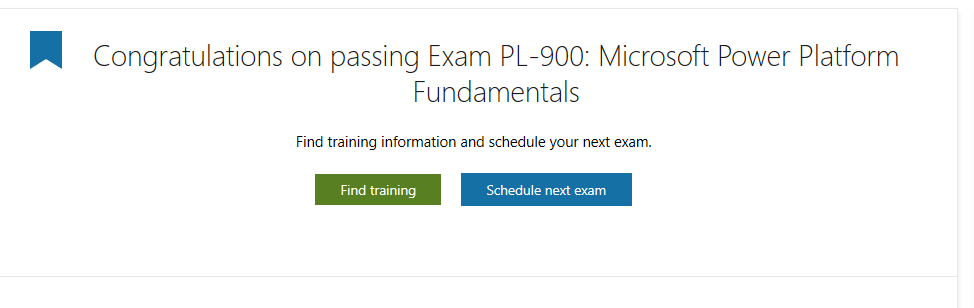 PL 900 Exam not visible in my passed exams lists after passing exam -  Training, Certification, and Program Support