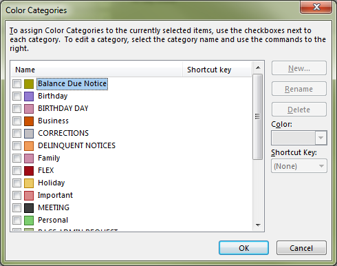 Outlook 2013 - Sharing Color Categories With Shared Calendars ...