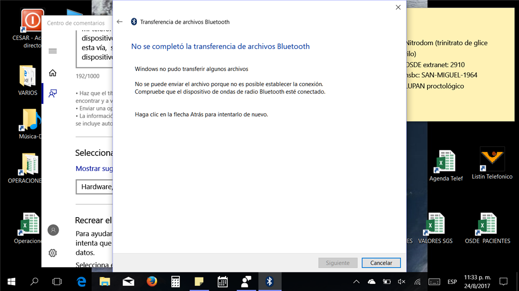 Windows 10 -> error Bluetooth -