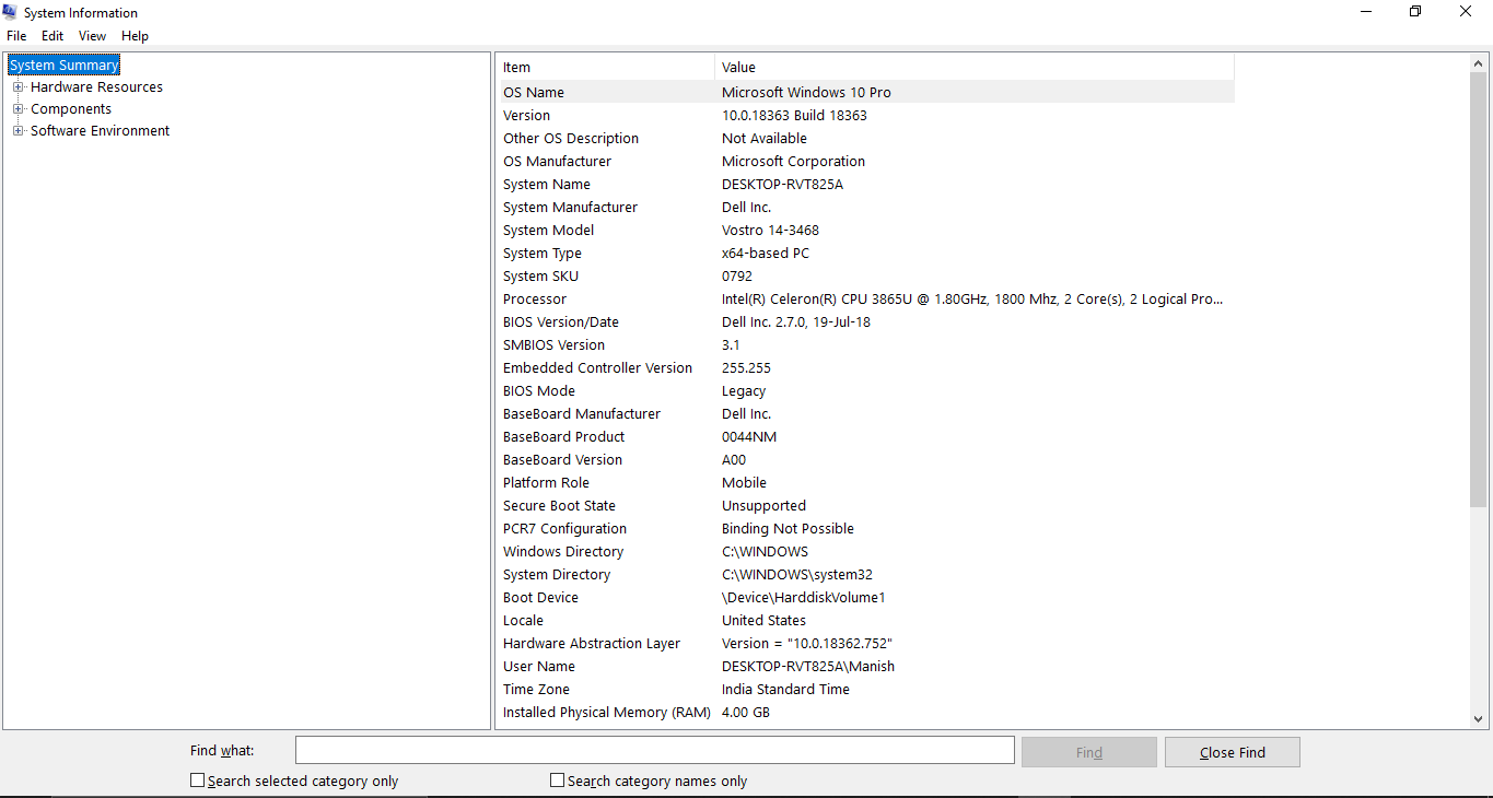 Finding devices перевод на русский. Microsoft Corporation System product name. HP System information как отключить. Имя системы desktop-7d4hr39. Msinfo32 secure Boot.