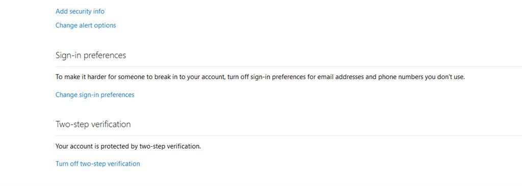 turn off 2 step verification for phone mail app - Microsoft Community