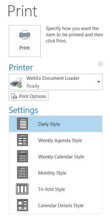 Printing My Outlook 2013 Calendar In Free Busy Format Microsoft Community