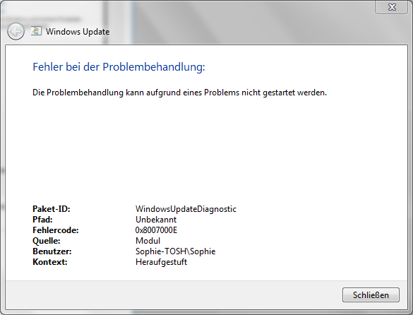 Failed to install update error code 0x8007000e Microsoft Community